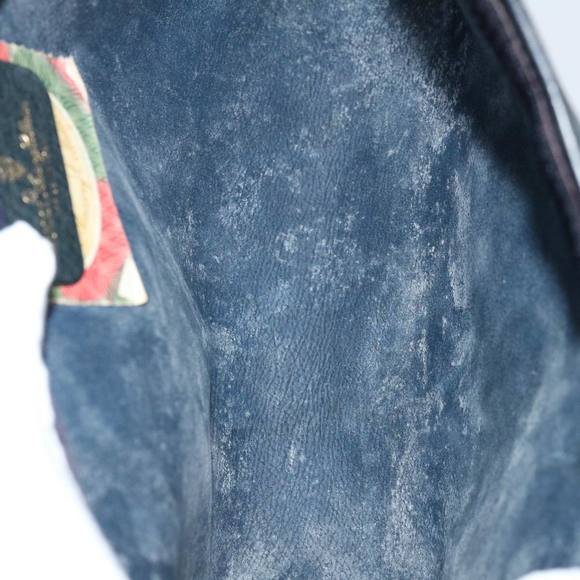 GUCCI GG Supreme Sherry Line Clutch Bag PVC Navy Red 89 01 032 Auth 66429 - Picture 9 of 16